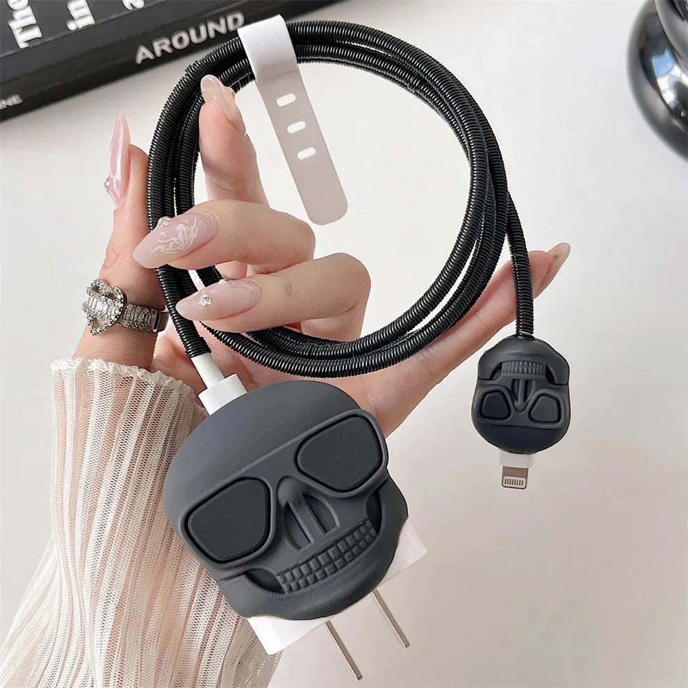 3D Skull Charger Case & Cable Protector (18W/20W)
