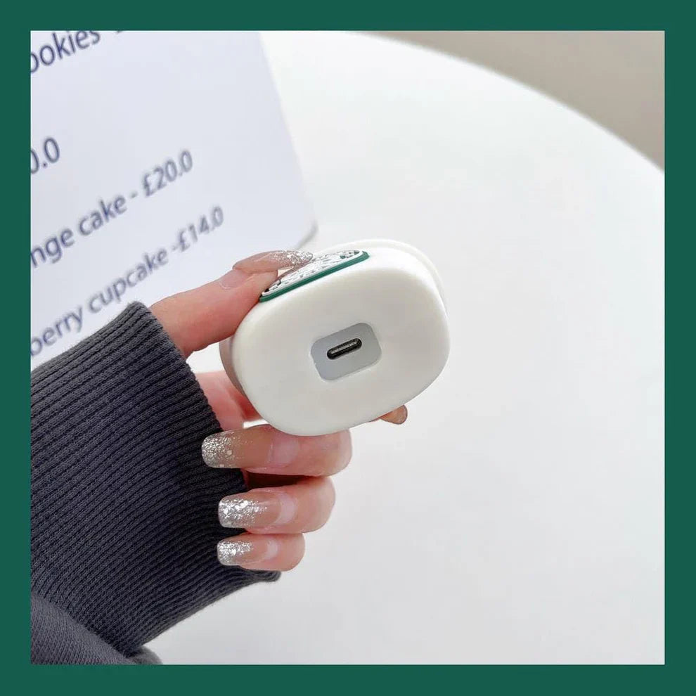 3D Starbucks White Charger Case & Cable Protector (18W/20W)