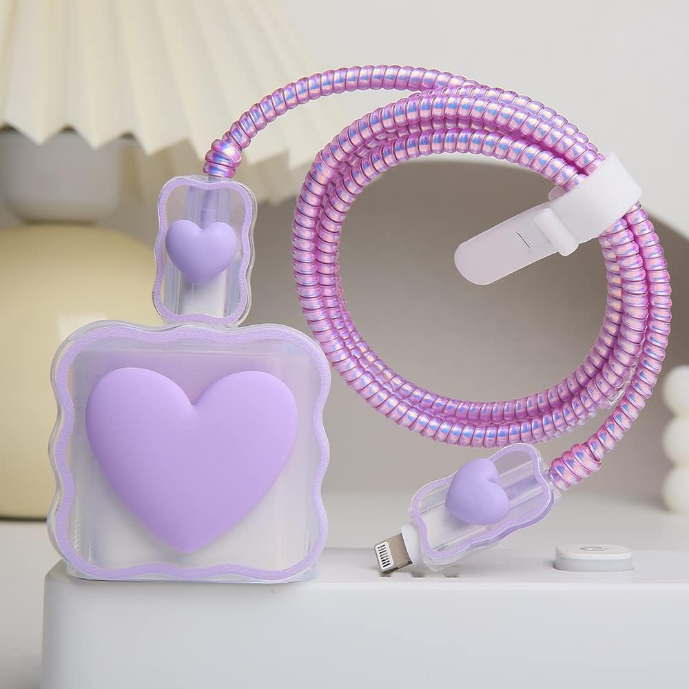 3D Heart Charger Case & Cable Protector (18W/20W)