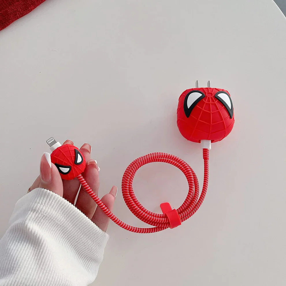 3D Spiderman Charger Case & Cable Protector (18W/20W)