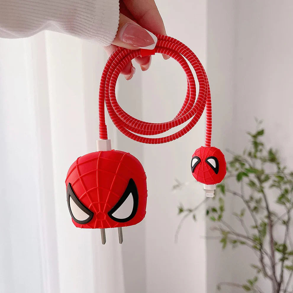 3D Spiderman Charger Case & Cable Protector (18W/20W)