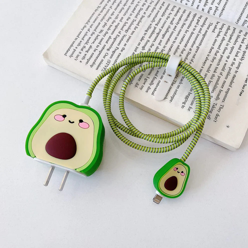 3D Avacado Charger Case & Cable Protector (18W/20W)