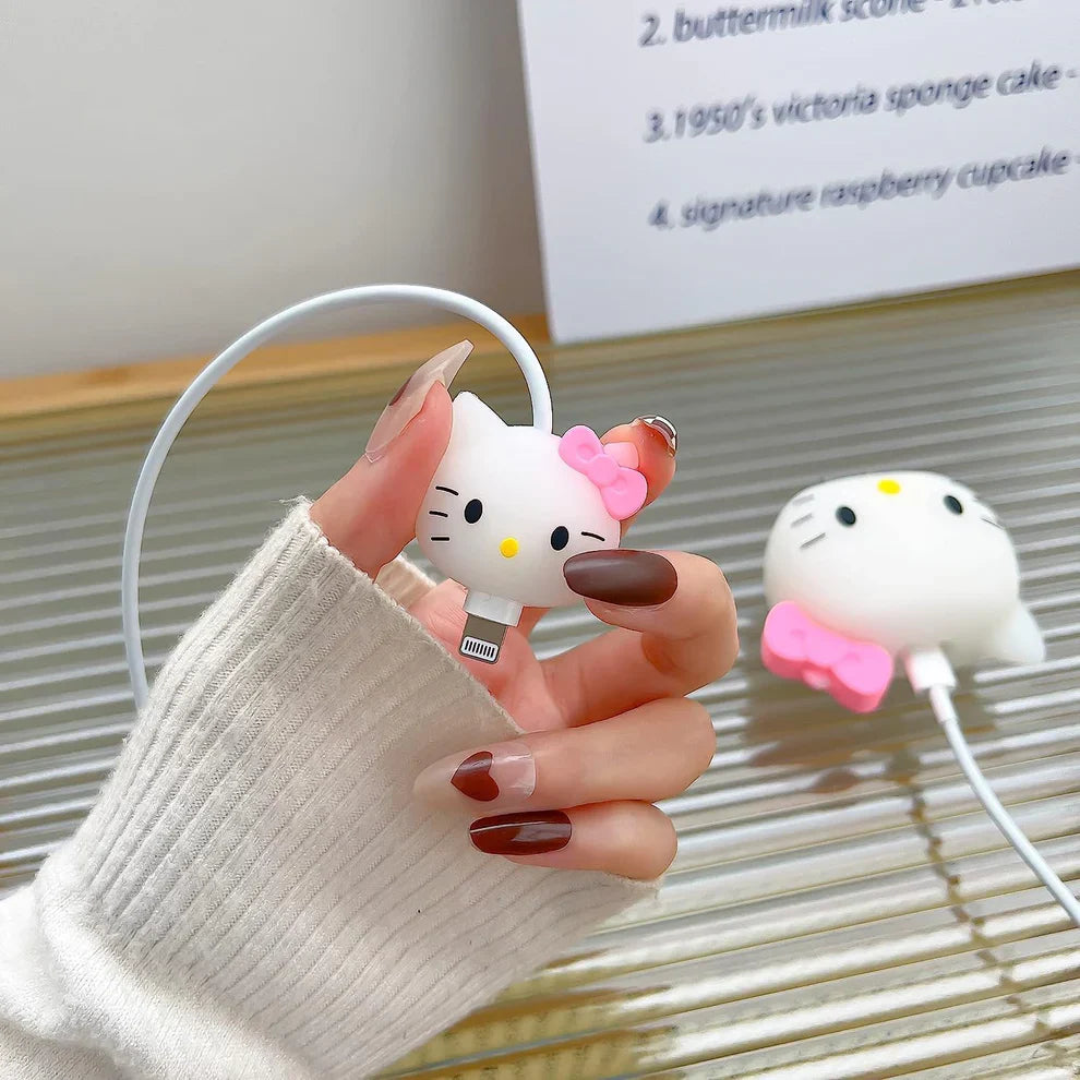3D Hello kitty Charger Case & Cable Protector (18W/20W)