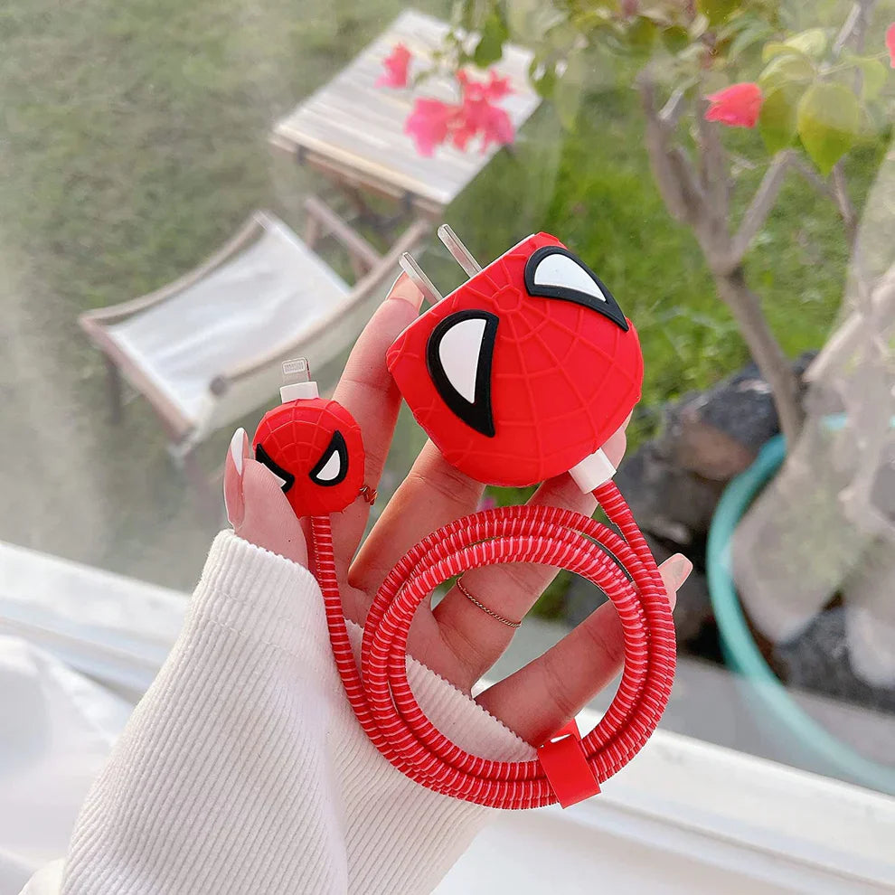 3D Spiderman Charger Case & Cable Protector (18W/20W)