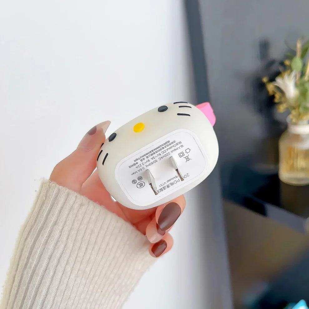 3D Hello kitty Charger Case & Cable Protector (18W/20W)