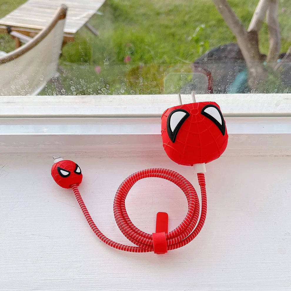3D Spiderman Charger Case & Cable Protector (18W/20W)