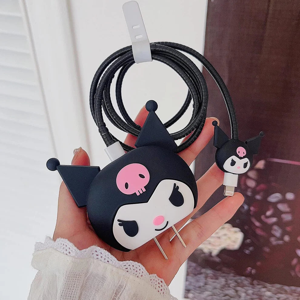 3D Kuromi Charger Case & Cable Protector (18W/20W)