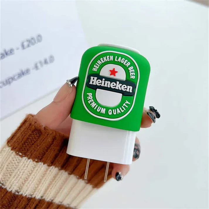 3D Heineken Beer Charger Case & Cable Protector (18W/20W)