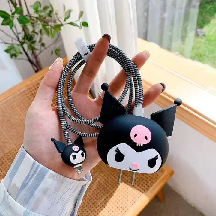 3D Kuromi Charger Case & Cable Protector (18W/20W)