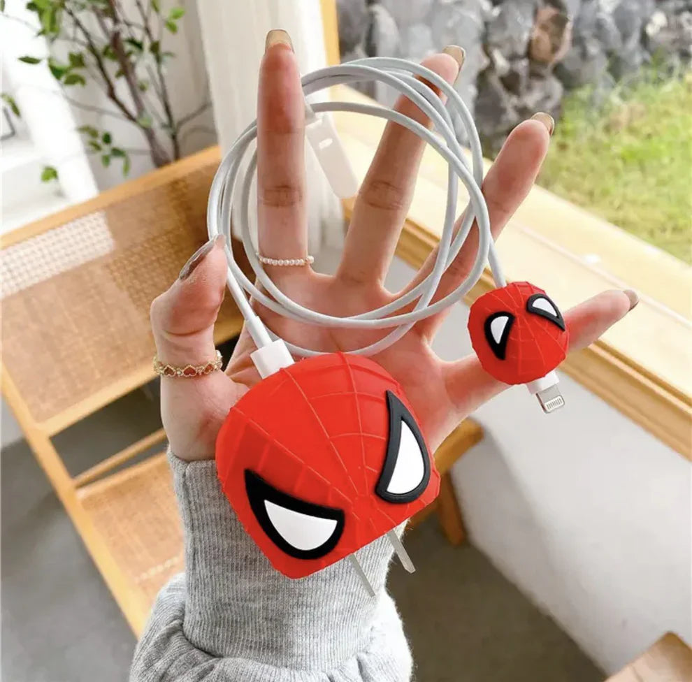 3D Spiderman Charger Case & Cable Protector (18W/20W)