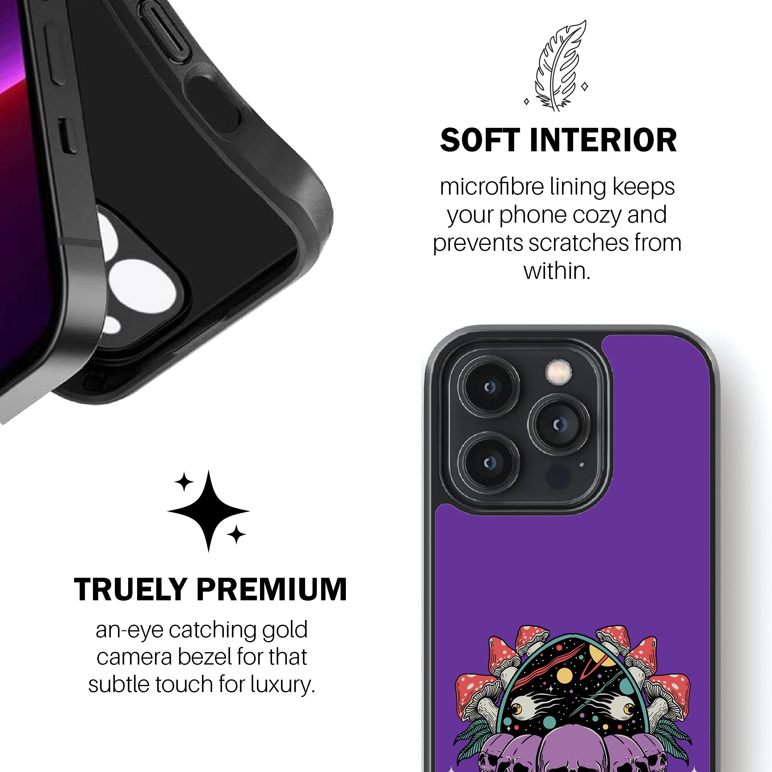 Purple Skulls Shroom Trip – Phone Cover