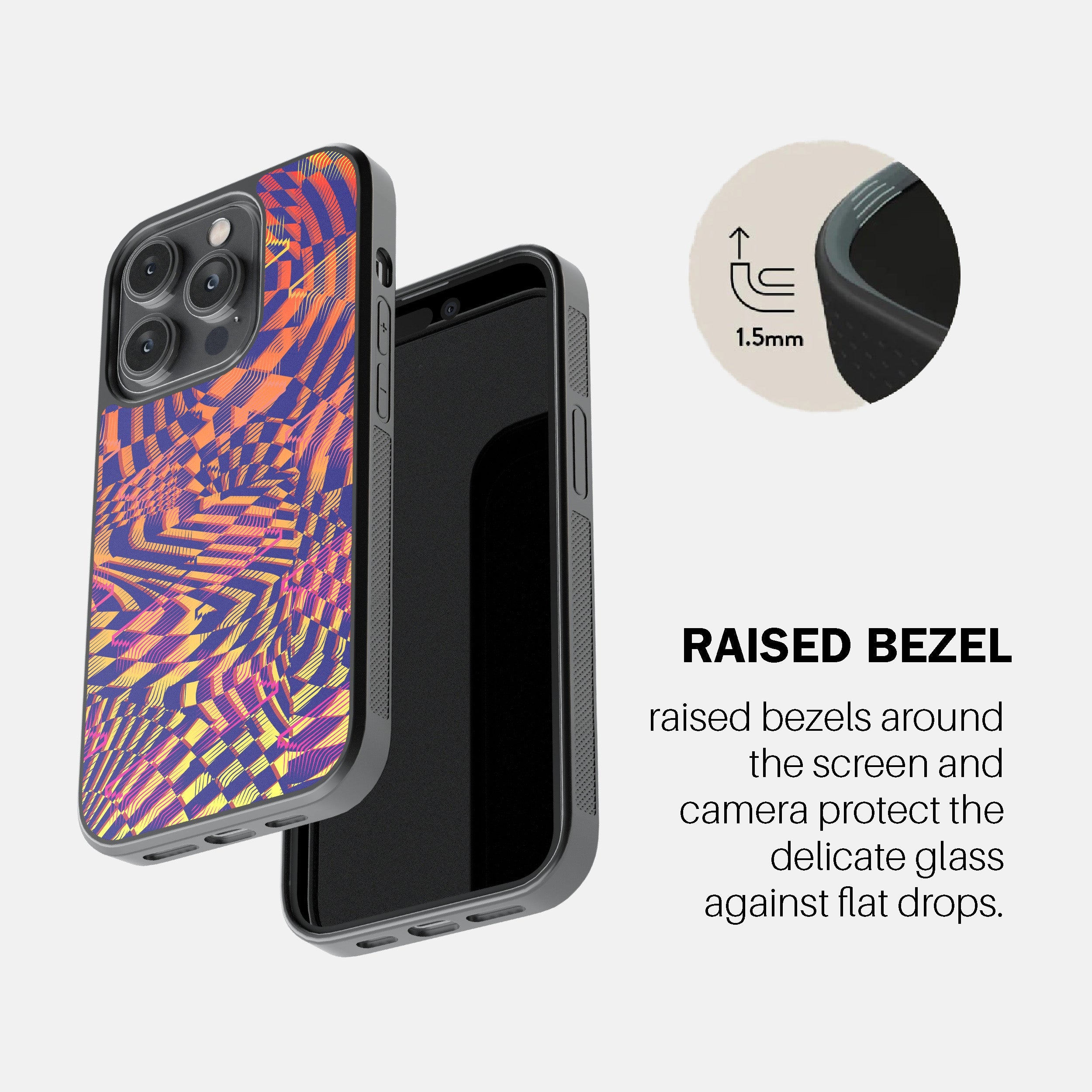 Trippy Grid Illusion Phone Cover