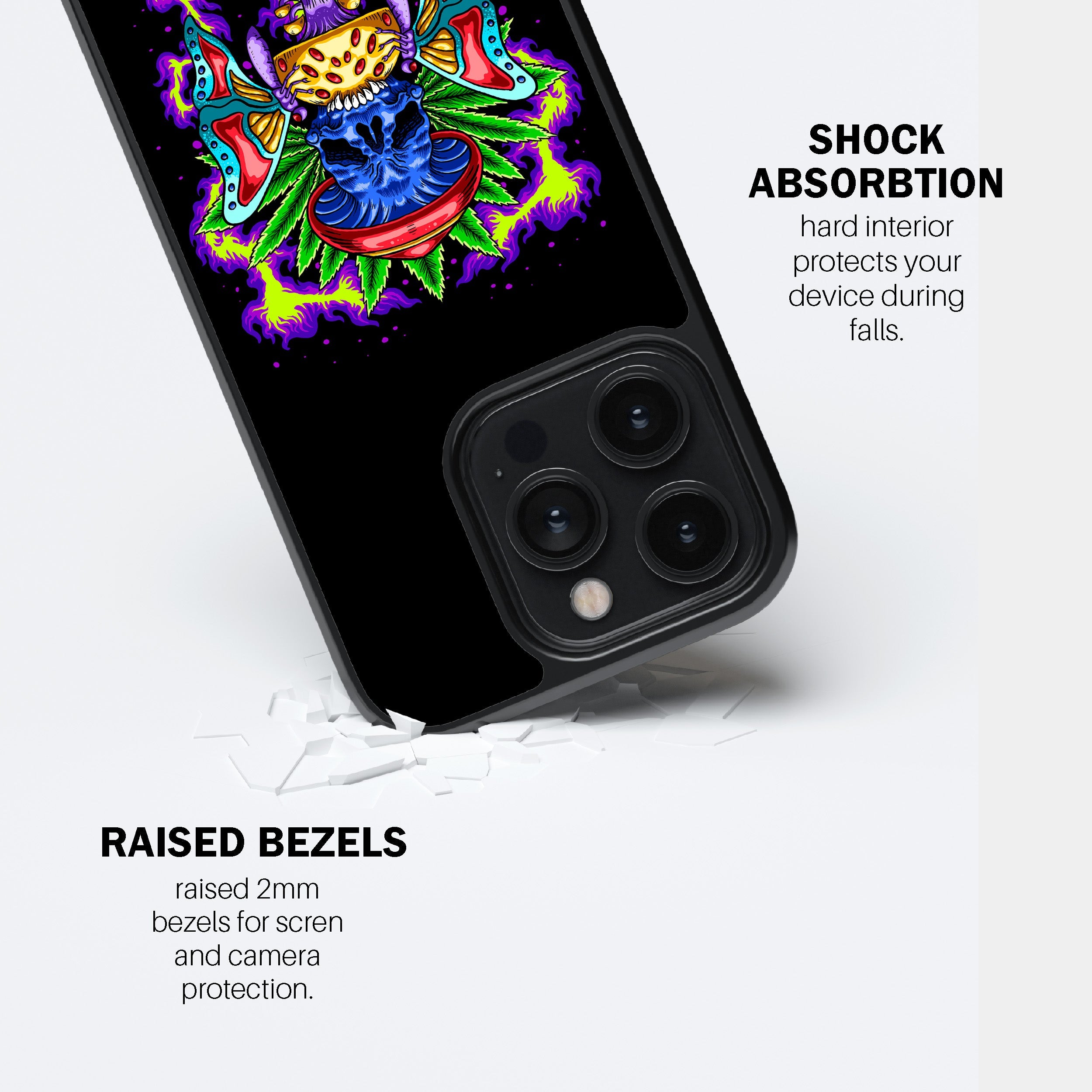 Psychedelic Skull Shroom Phone Cover