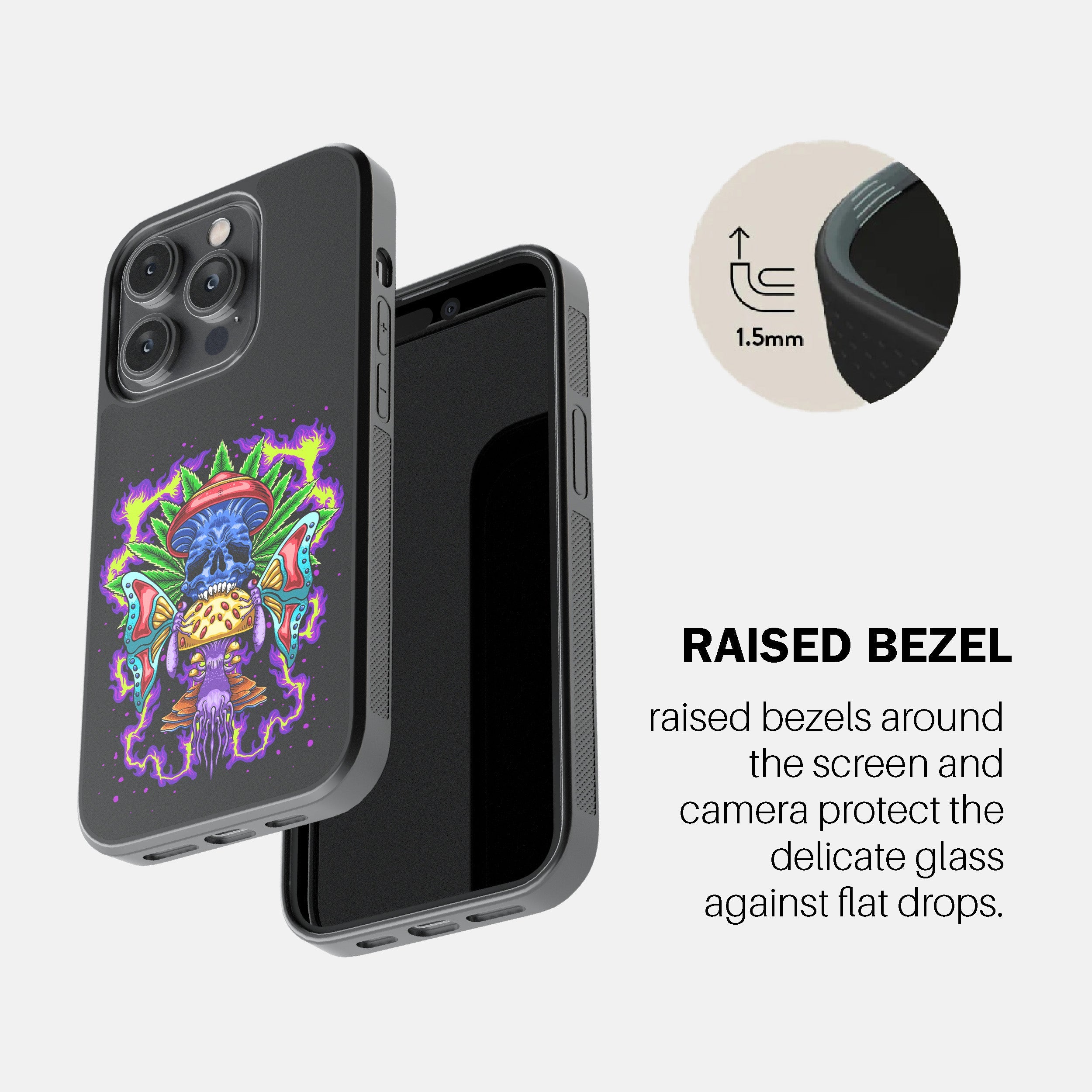 Psychedelic Skull Shroom Phone Cover