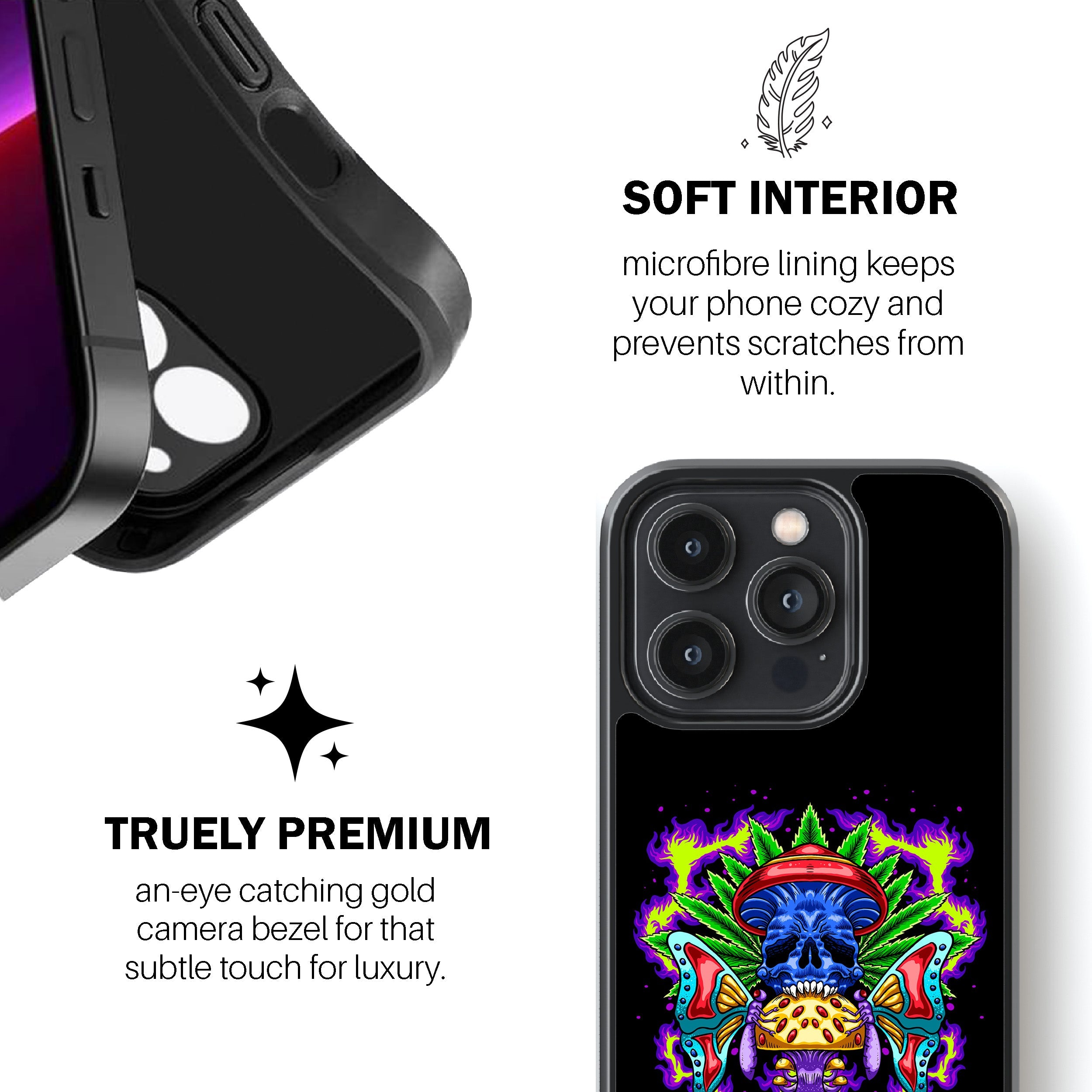 Psychedelic Skull Shroom Phone Cover