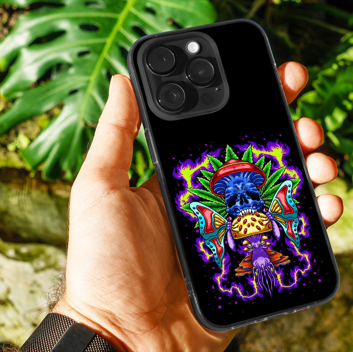 Psychedelic Skull Shroom Phone Cover