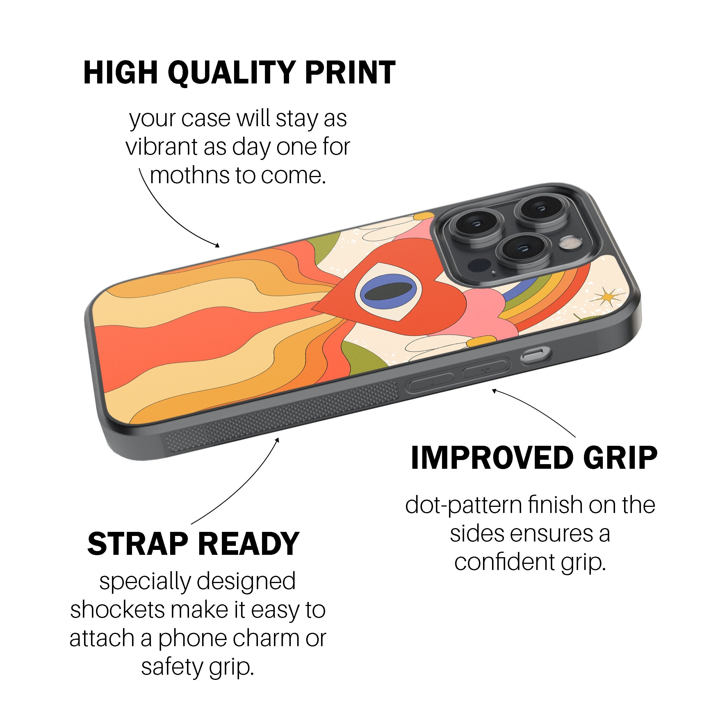 Charcoal Luxe Drape Phone Cover