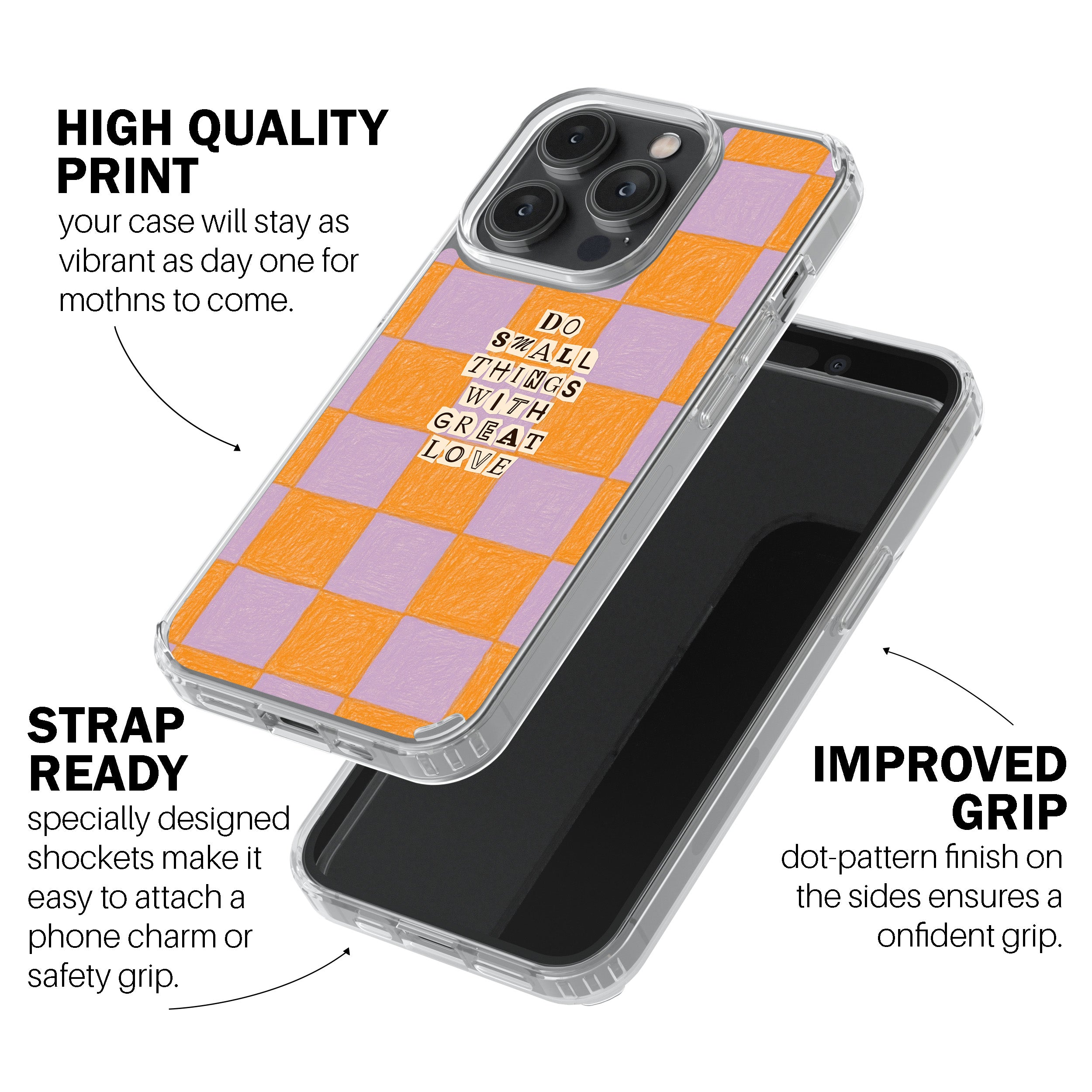 Orange-Lavender Checker Love – “Do Small Things with Great Love”