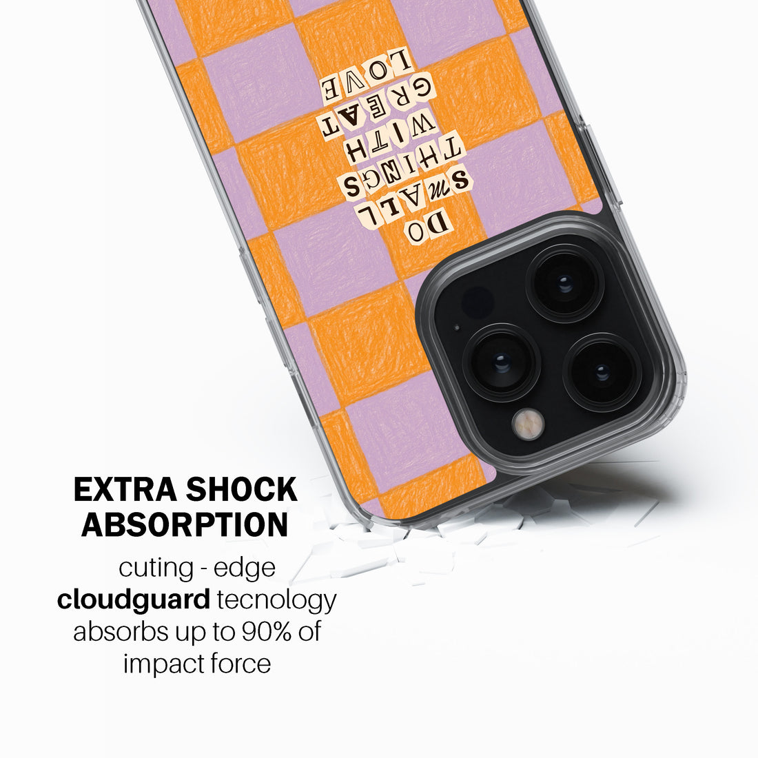 Orange-Lavender Checker Love – “Do Small Things with Great Love”
