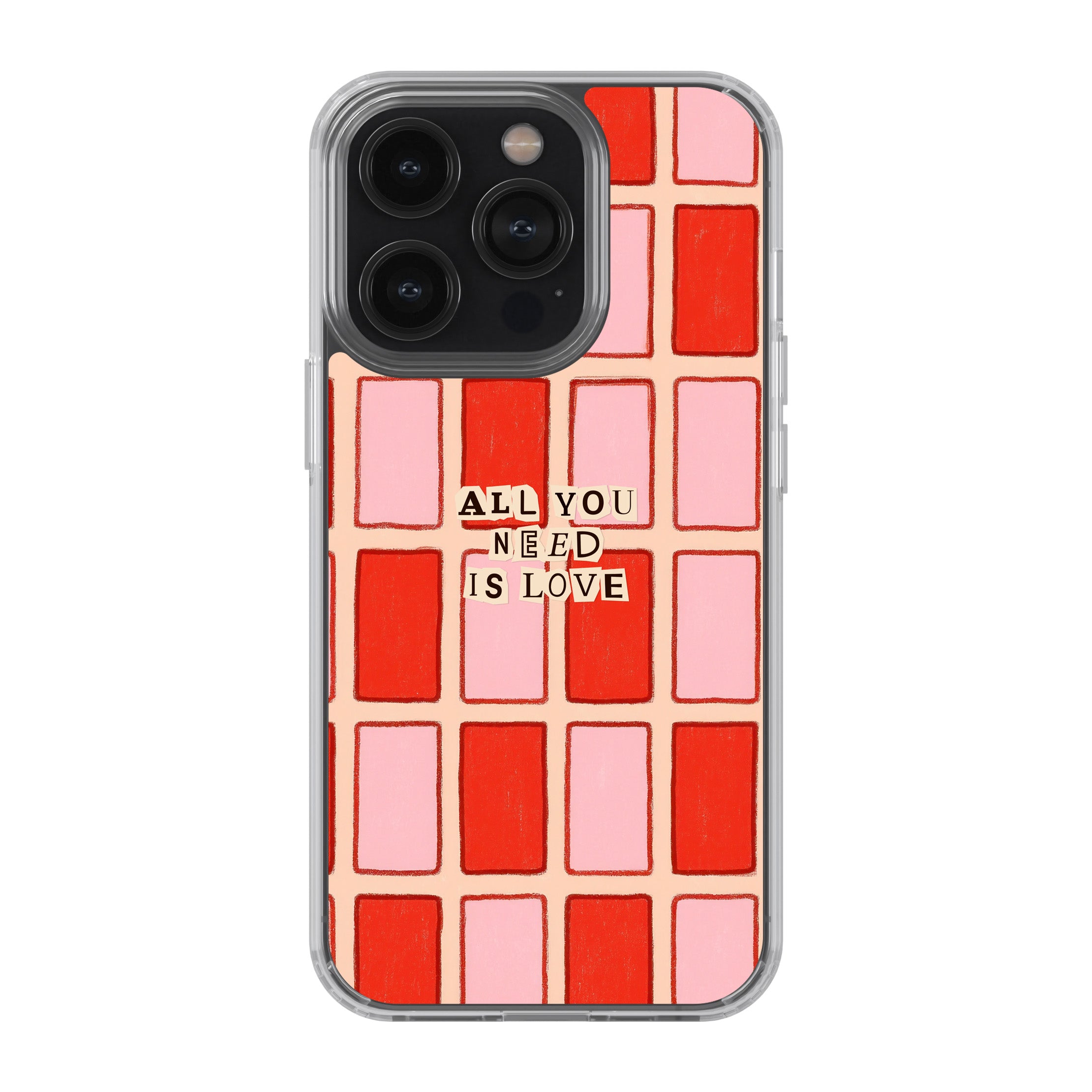 Bold Red Grid Love – “All You Need is Love”