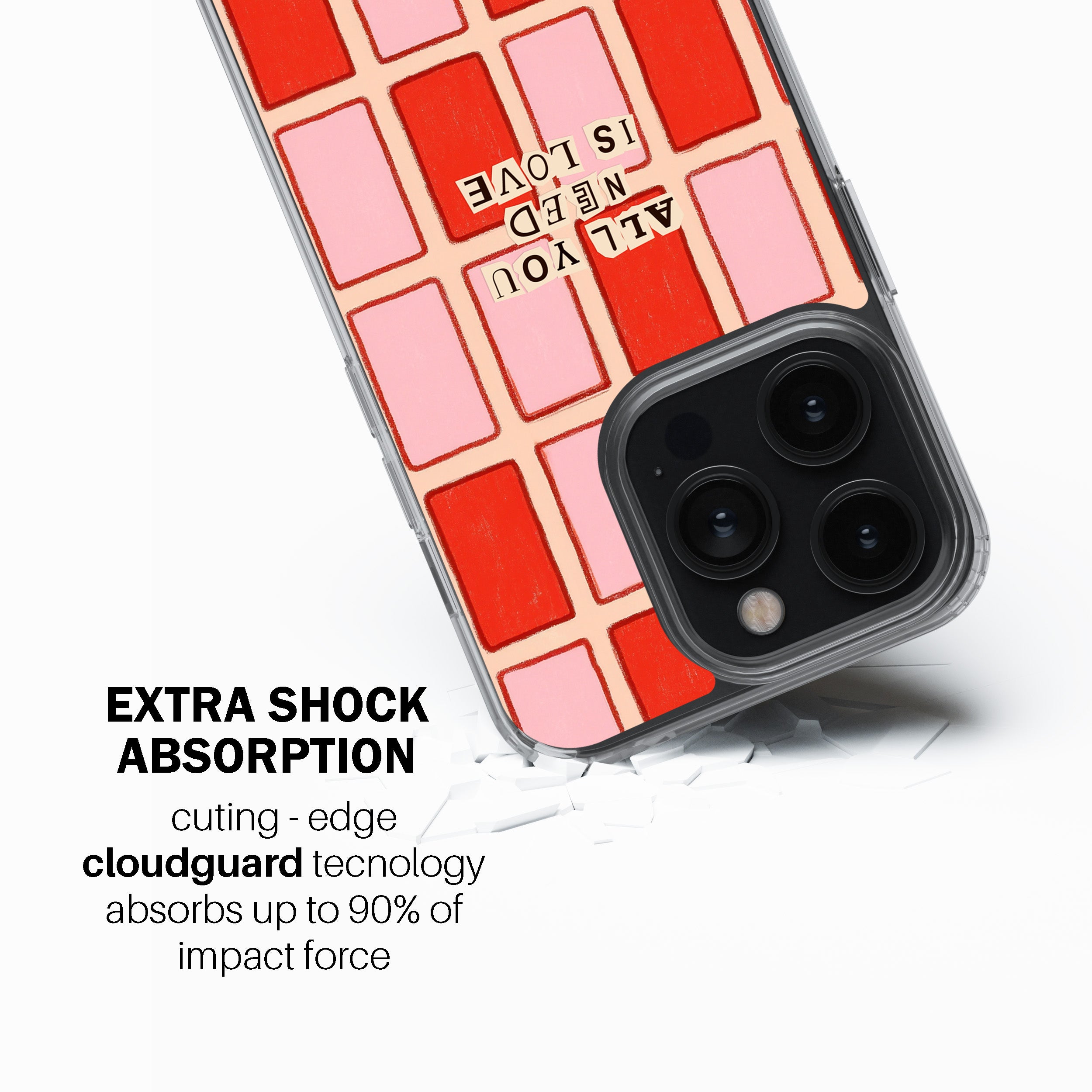 Bold Red Grid Love – “All You Need is Love”