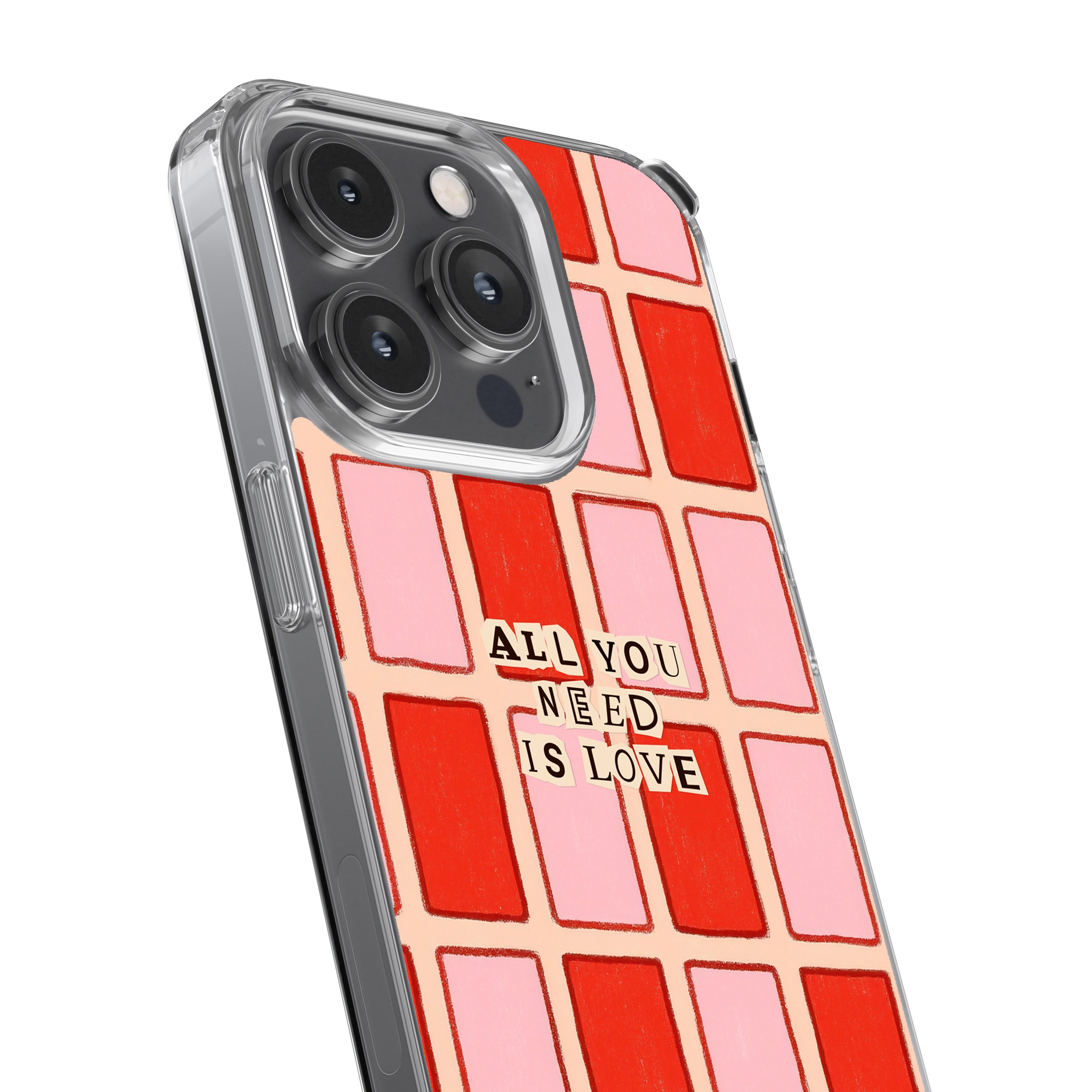 Bold Red Grid Love – “All You Need is Love”