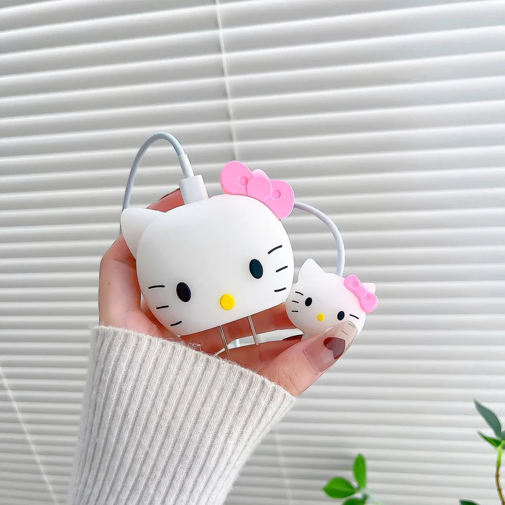 3D Hello kitty Charger Case & Cable Protector (18W/20W)