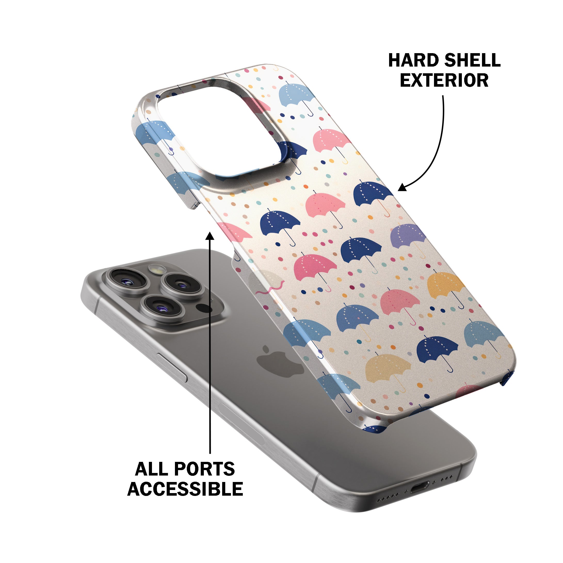 Rainbow Umbrella Mobile Cover