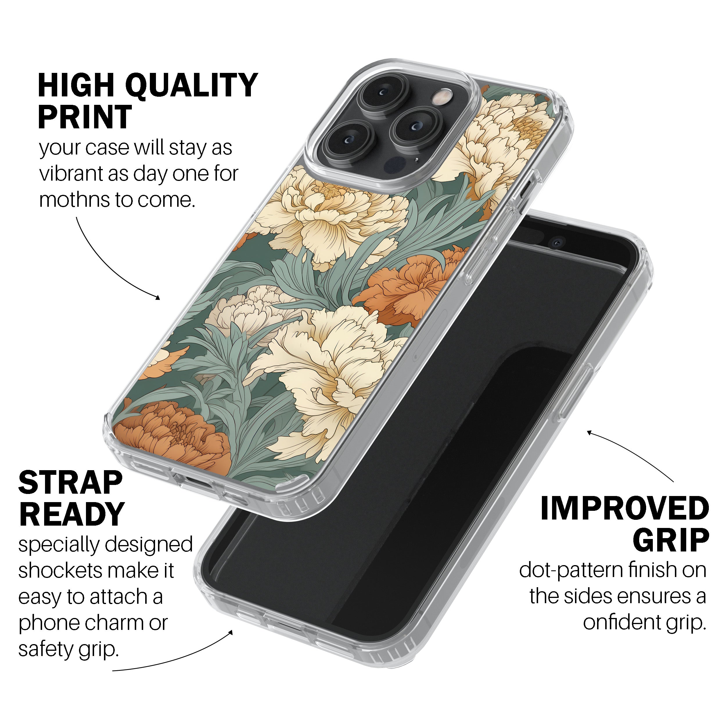 Vintage Peony Elegance Mobile Cover