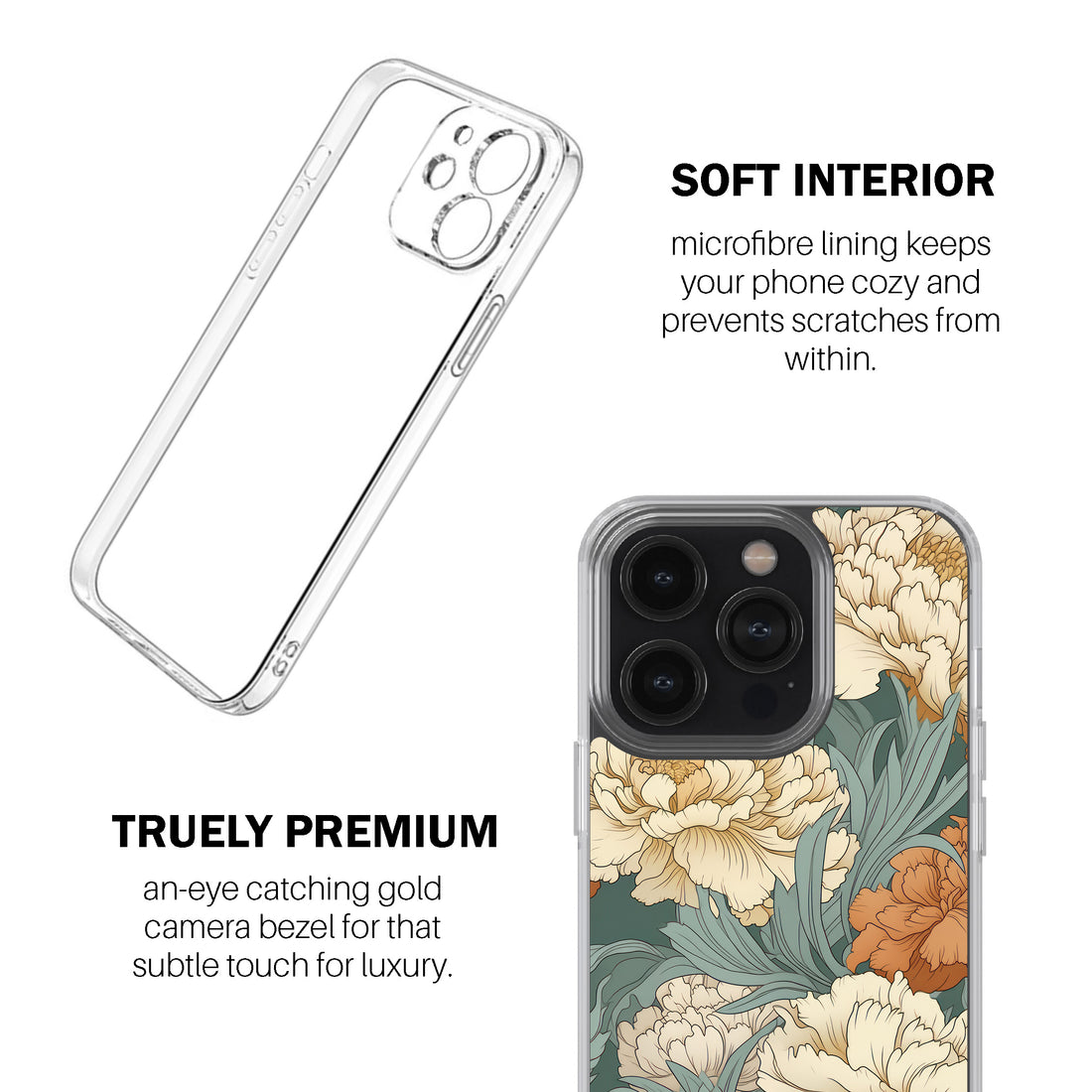 Vintage Peony Elegance Mobile Cover