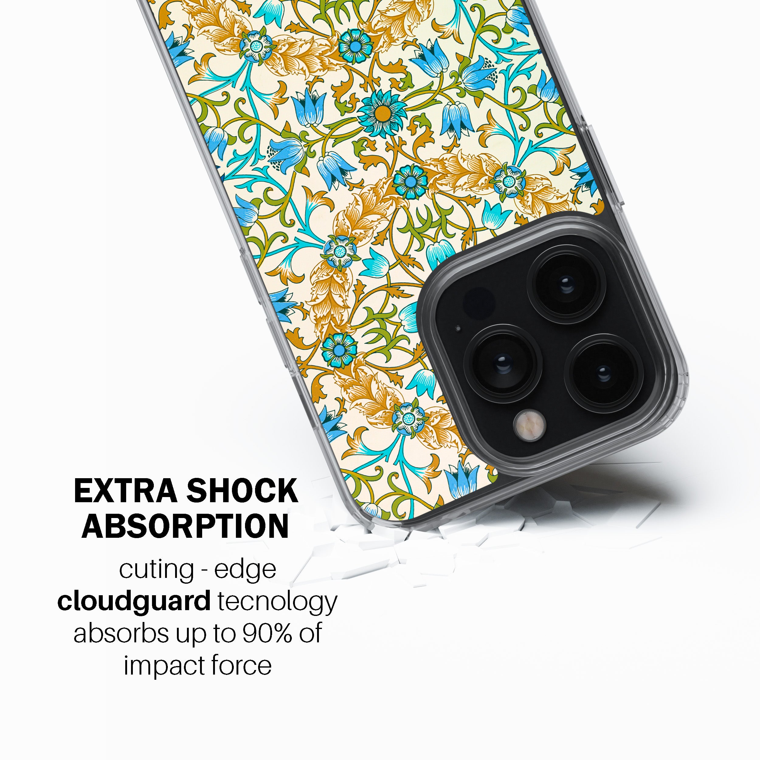 Golden Heritage Tiles Mobile Cover