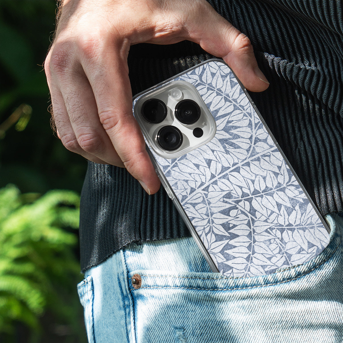 Indigo Fern Flow Mobile Cover