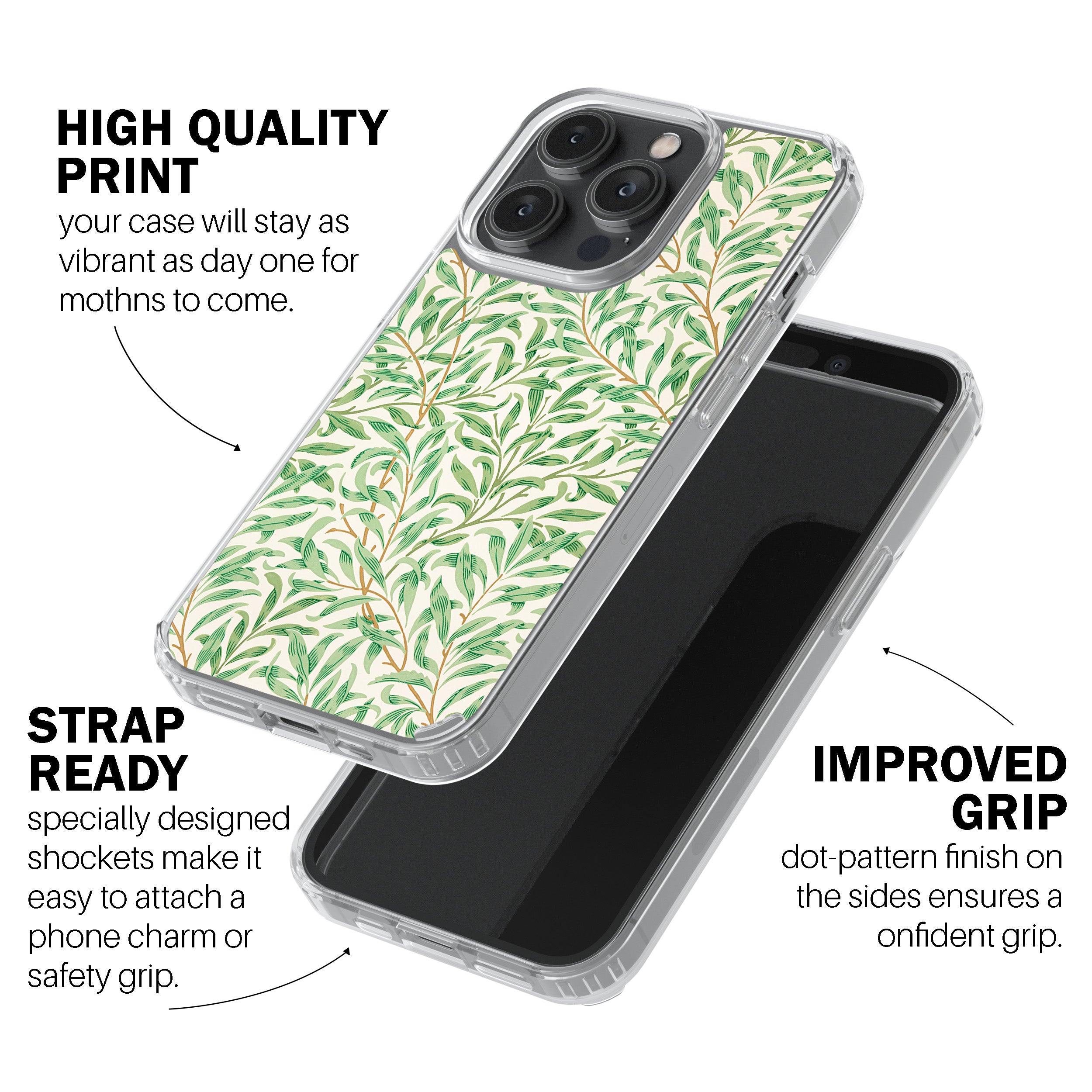 Olive Whisper Leaves Mobile Cover