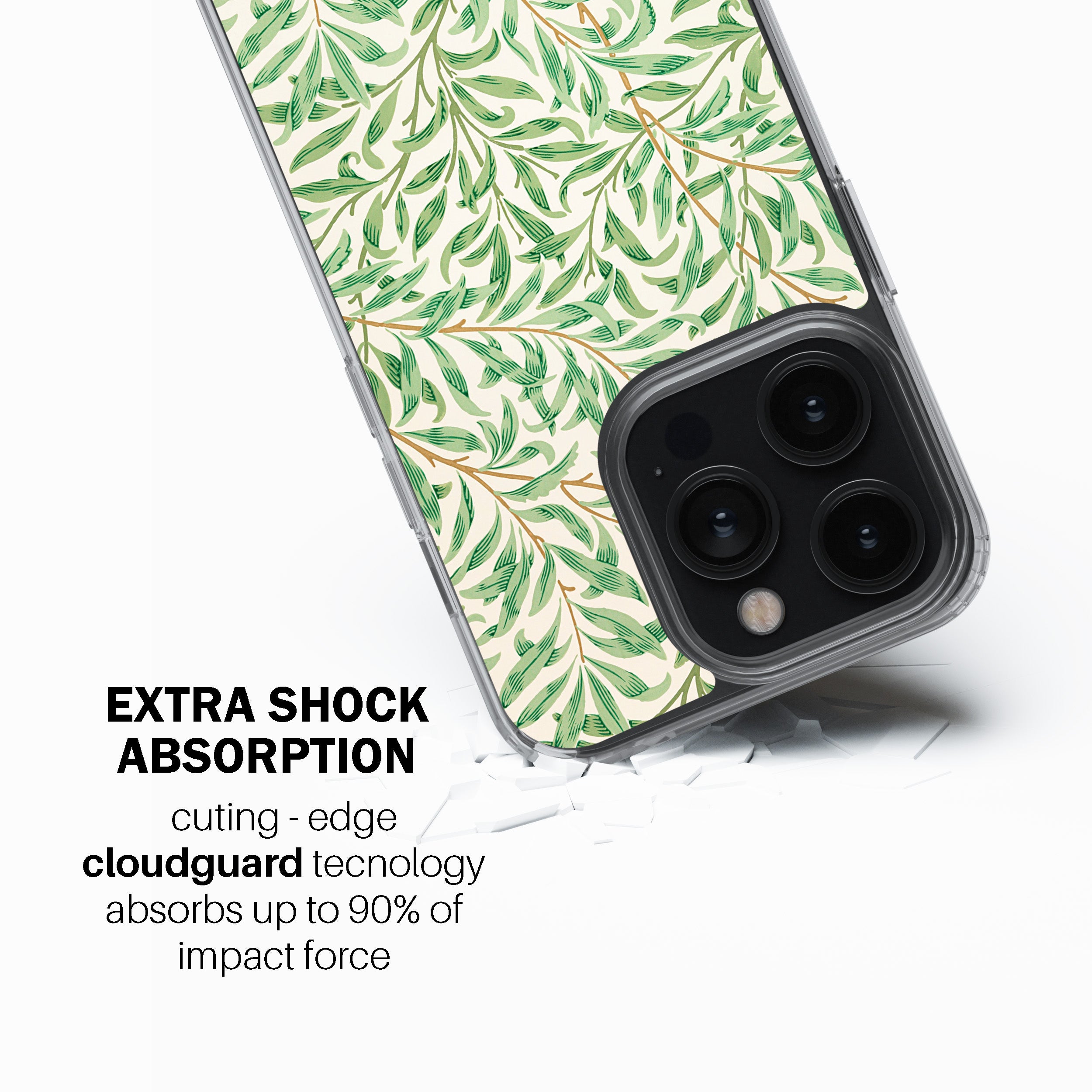 Olive Whisper Leaves Mobile Cover
