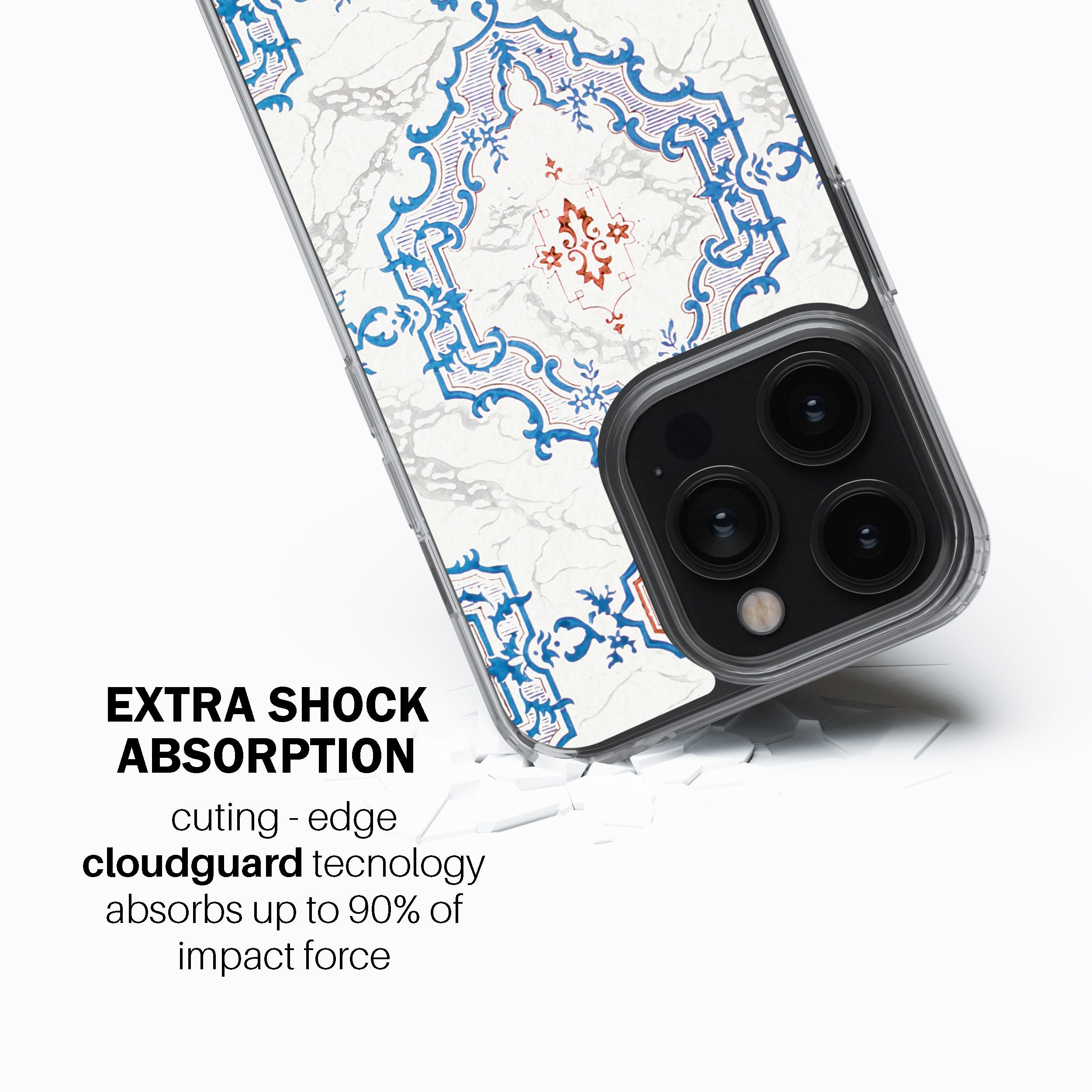 Royal Blue Mosaic Charm Mobile Cover