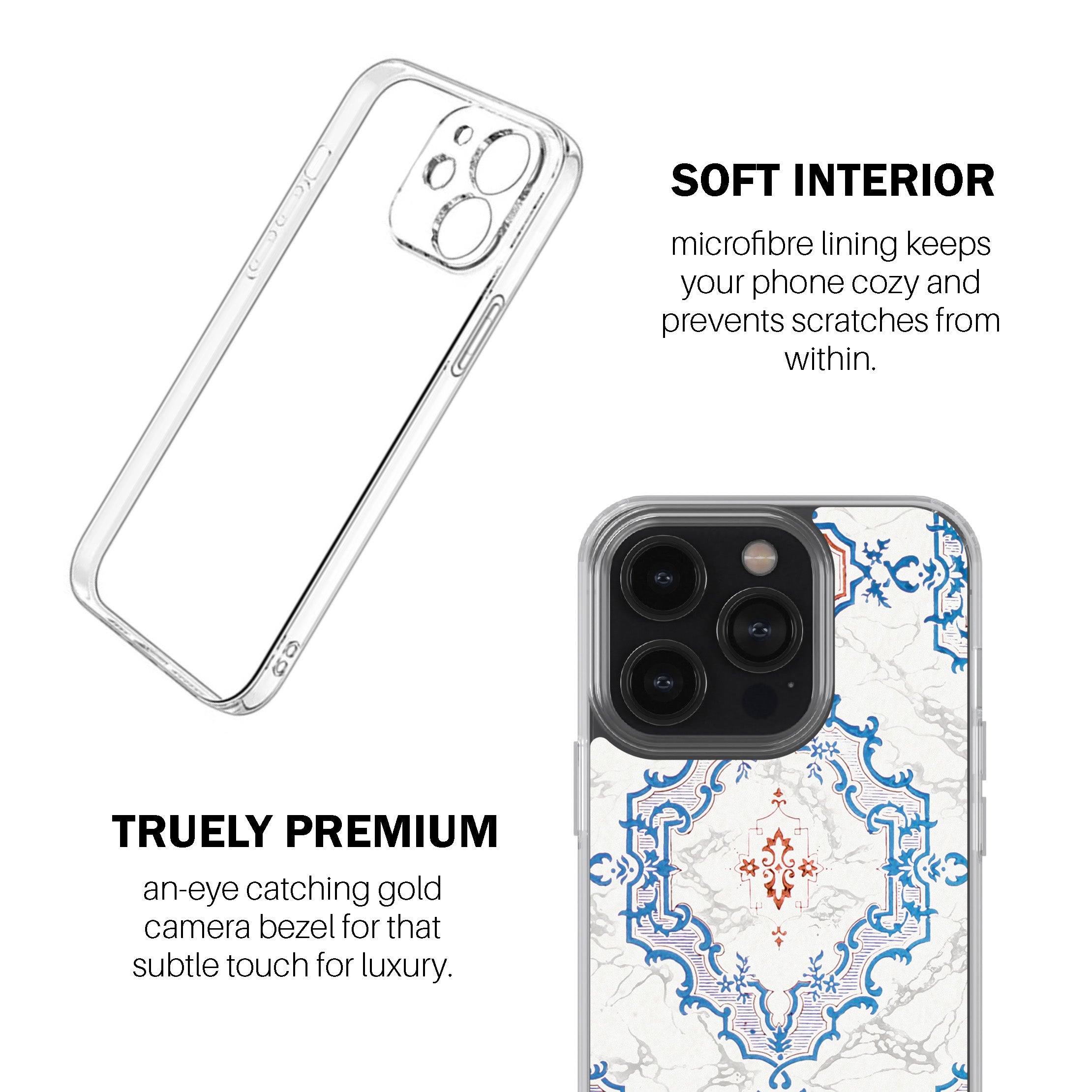 Royal Blue Mosaic Charm Mobile Cover