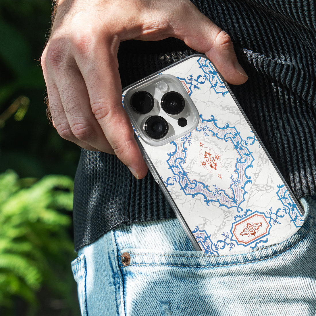 Royal Blue Mosaic Charm Mobile Cover