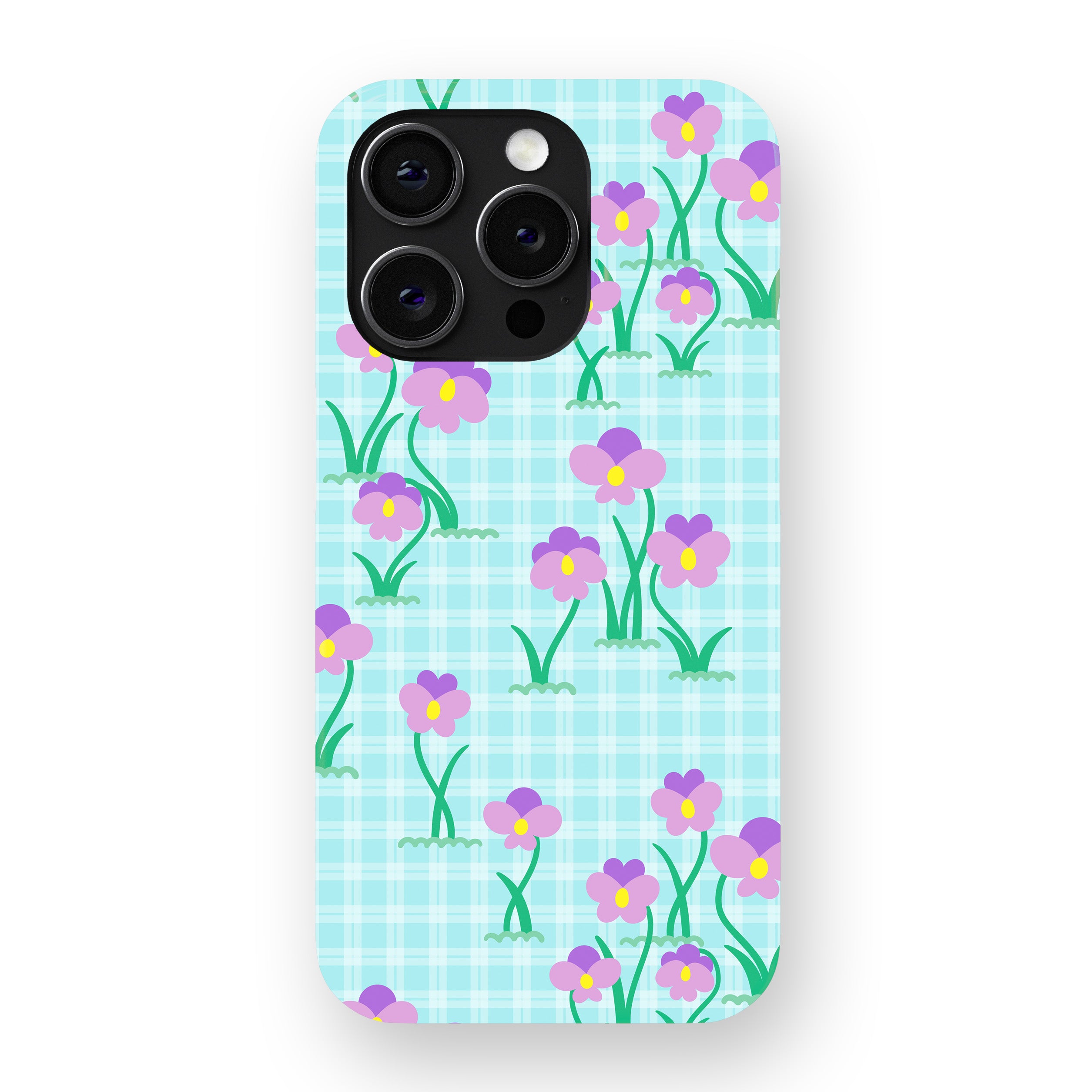Floral Gingham Mobile Cover