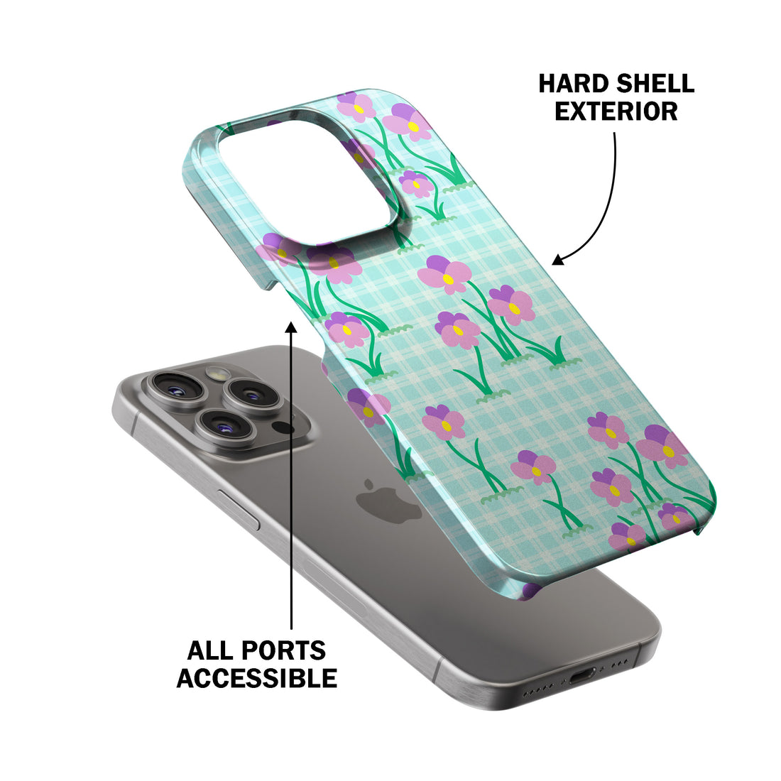 Floral Gingham Mobile Cover