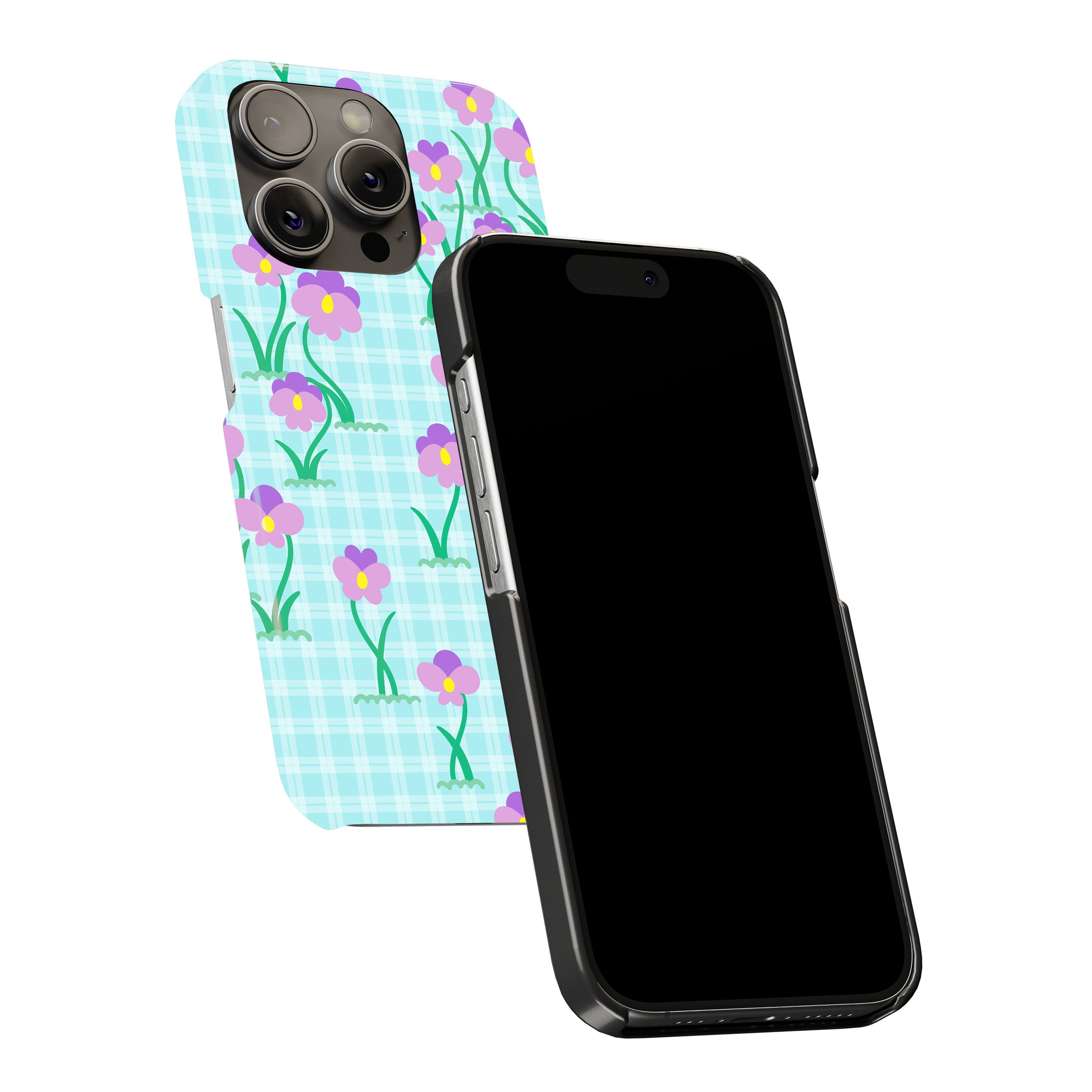 Floral Gingham Mobile Cover
