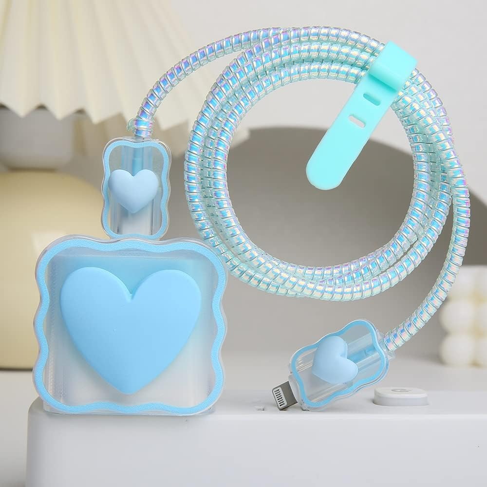 3D Heart Charger Case & Cable Protector (18W/20W)