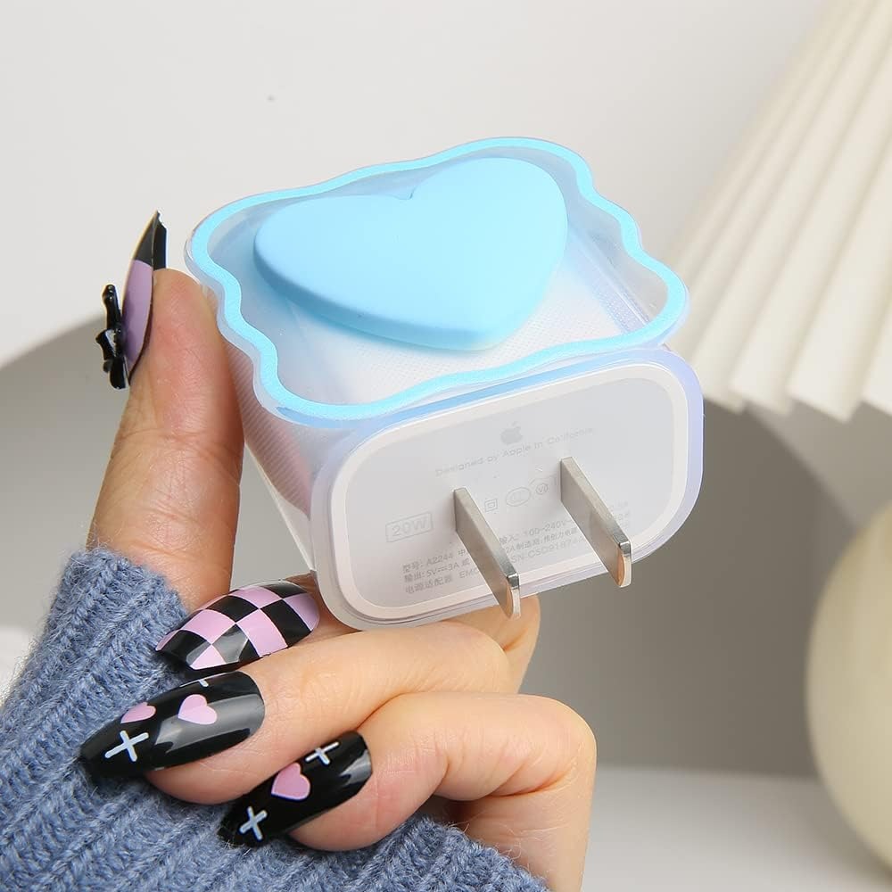 3D Heart Charger Case & Cable Protector (18W/20W)
