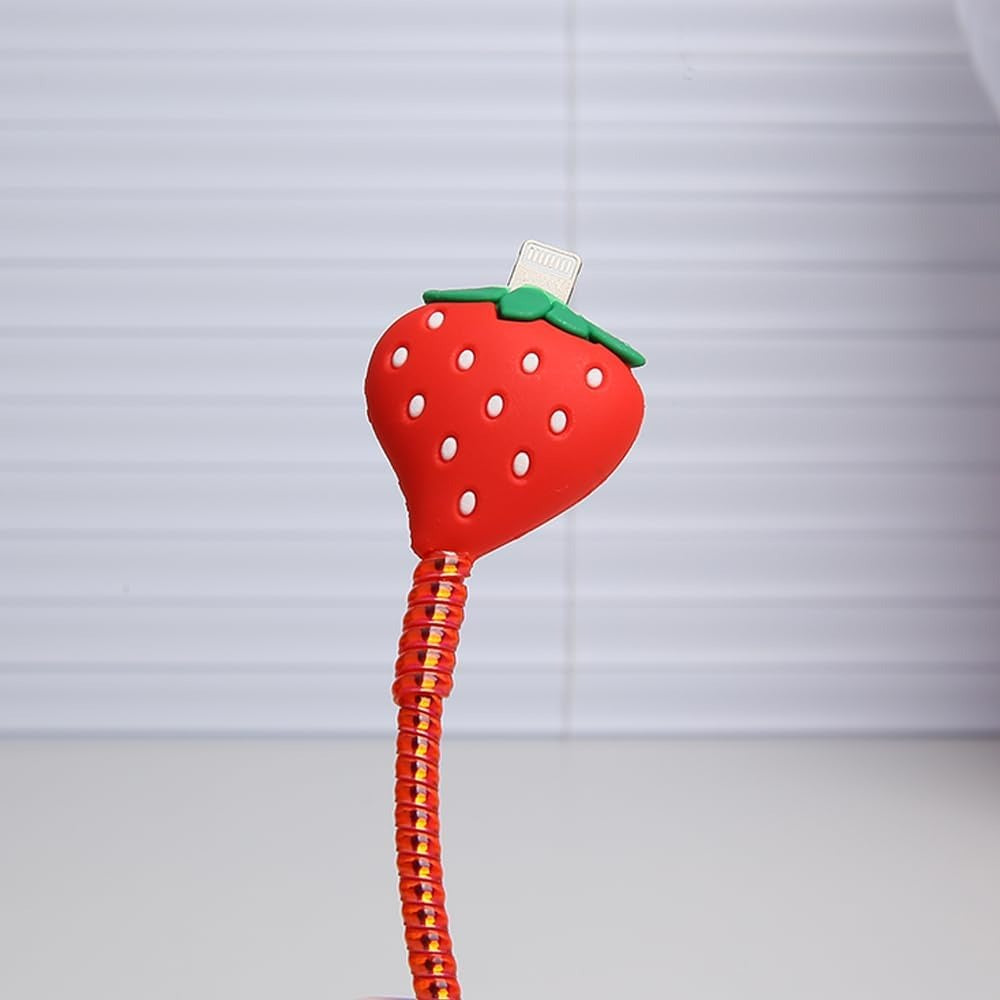 3D Strawberry Charger Case & Cable Protector (18W/20W)