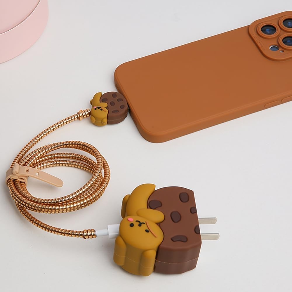 3D Cute Pooh Cartoon Charger Case & Cable Protector (18W/20W)