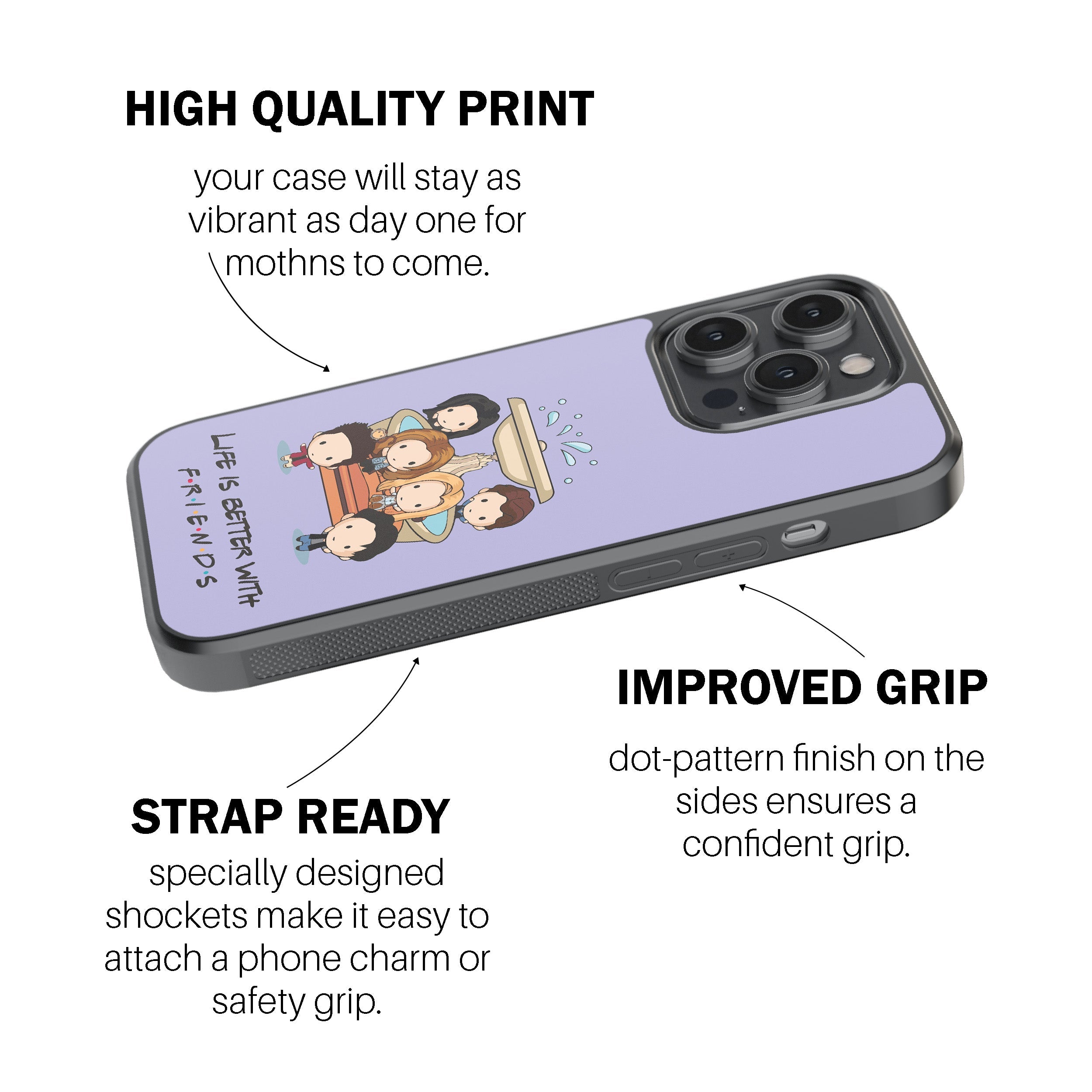 Life Is Better With FRIENDS – Circle Phone Cover