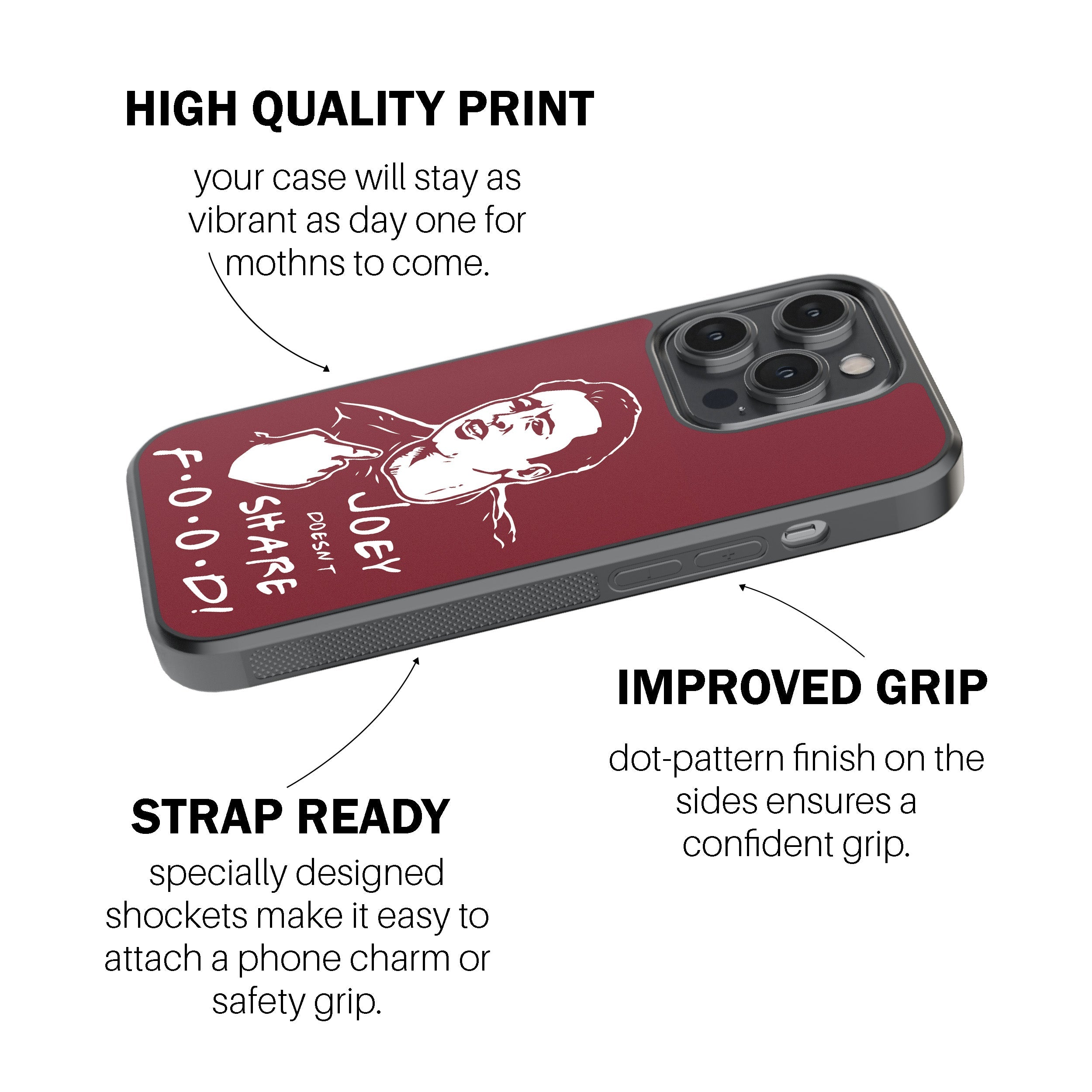 Joey Doesn’t Share Food – Maroon Phone Cover