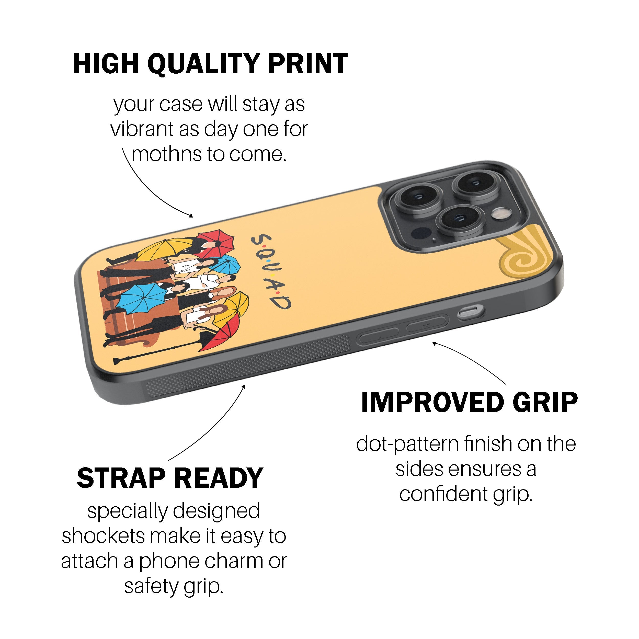 FRIENDS Squad Under Umbrellas Phone Cover